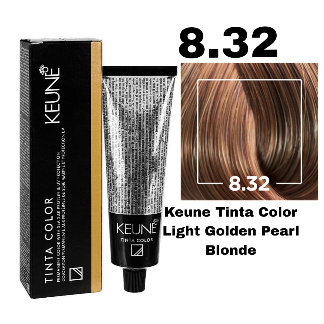 Keune Tinta Color 8.32 . Light Golden Pearl Blonde 60 ml