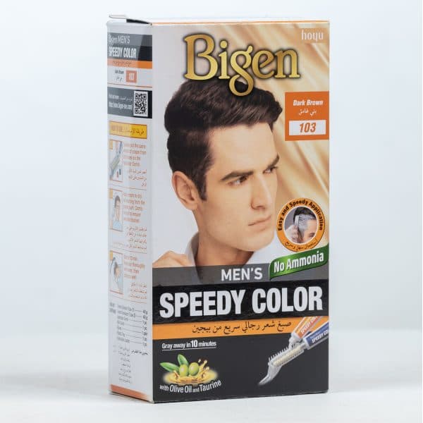 Bigen men's hair speedy color dark brown 103